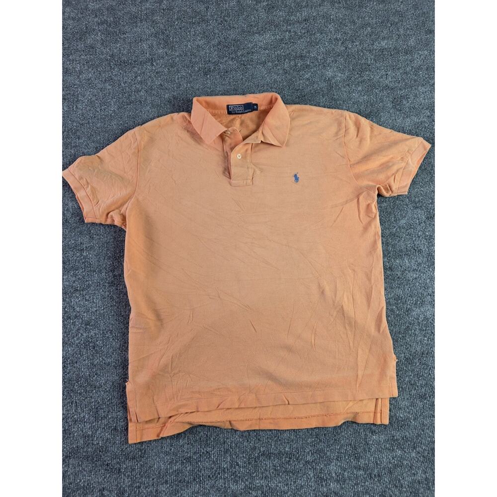 Polo Ralph Lauren Shirt Mens Medium Cotton Orange RL